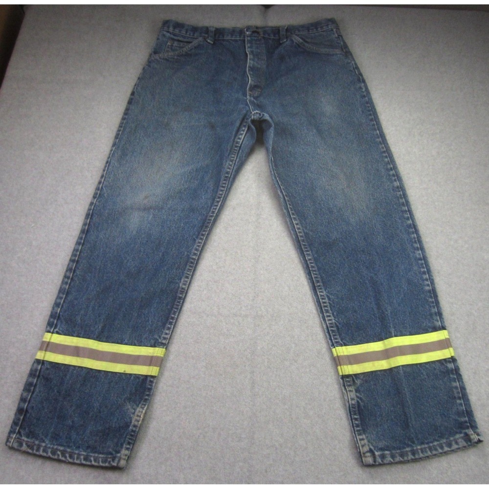 Bulwark Jeans Mens 36x30 Blue Denim FR Flame Resistant Reflective Work READ